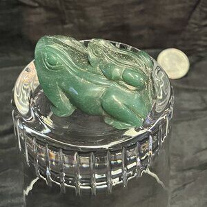 Small carved Jade Frogs